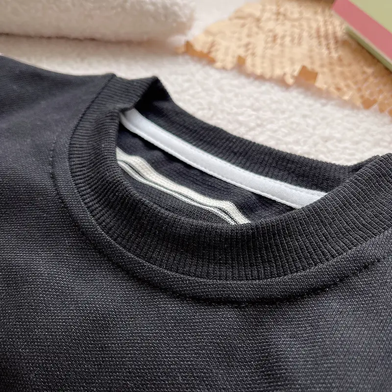 Boys 2Pc Short Sleeve Cartoon Suit Black Striped 1-5Y — feature 20