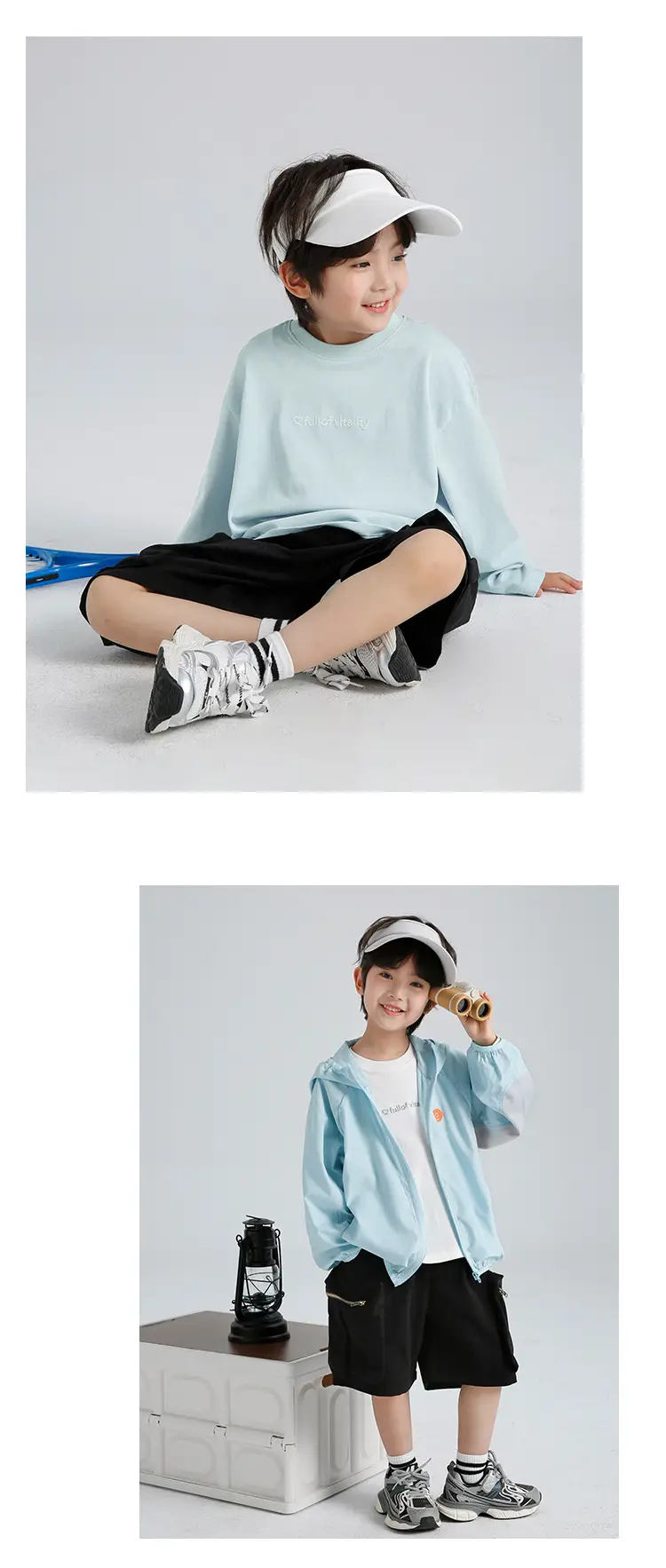 Boys Snowflake Cotton Sun Tee Long Sleeve Light Blue — feature 16