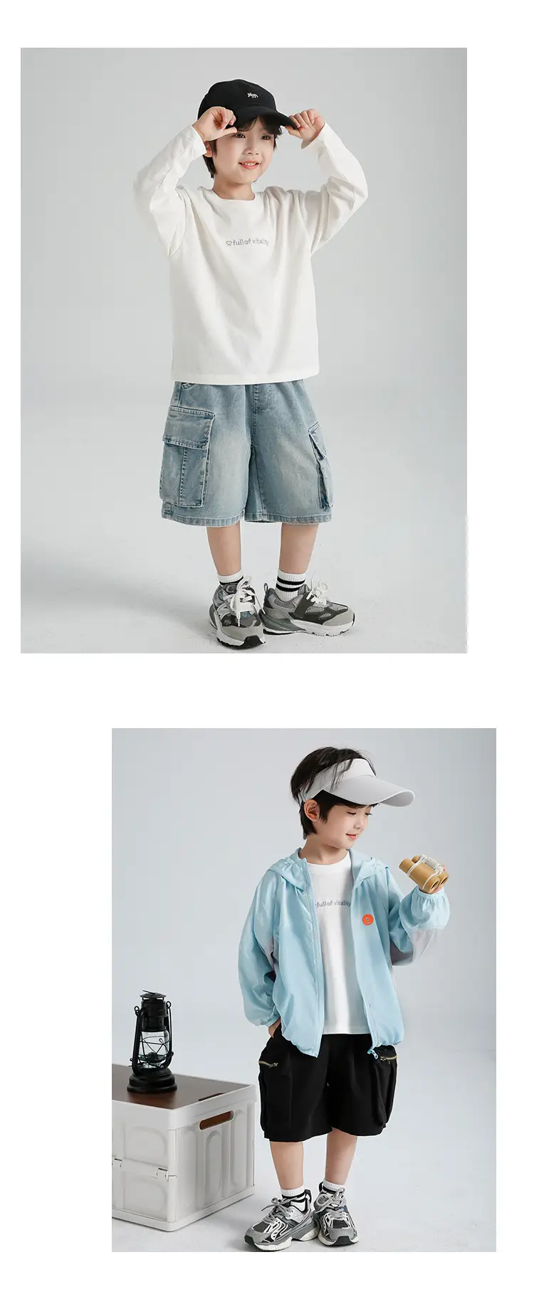 Boys Snowflake Cotton Sun Tee Long Sleeve Light Blue — feature 18