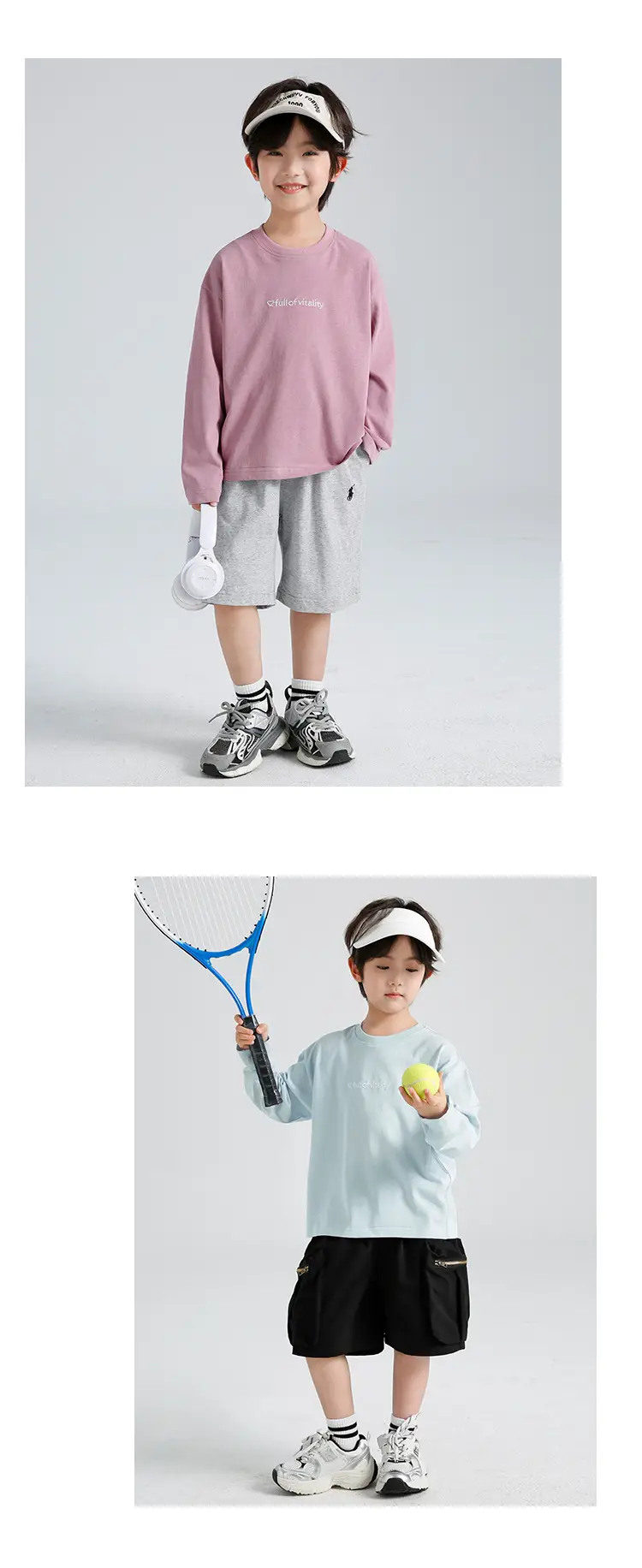 Boys Snowflake Cotton Sun Tee Long Sleeve Light Blue — feature 21