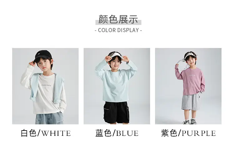 Boys Snowflake Cotton Sun Tee Long Sleeve Light Blue — feature 9