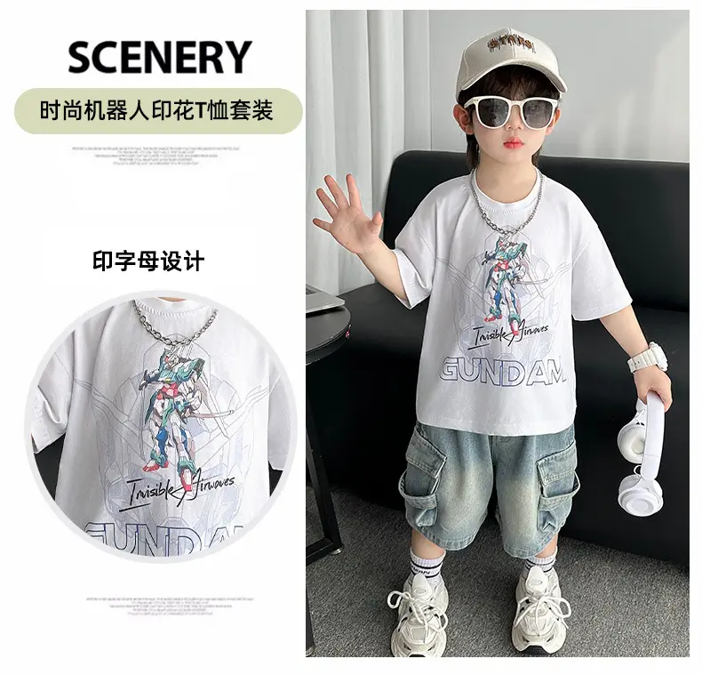 Boys Cotton T-Shirt Shorts Set Summer 2025 — feature 2
