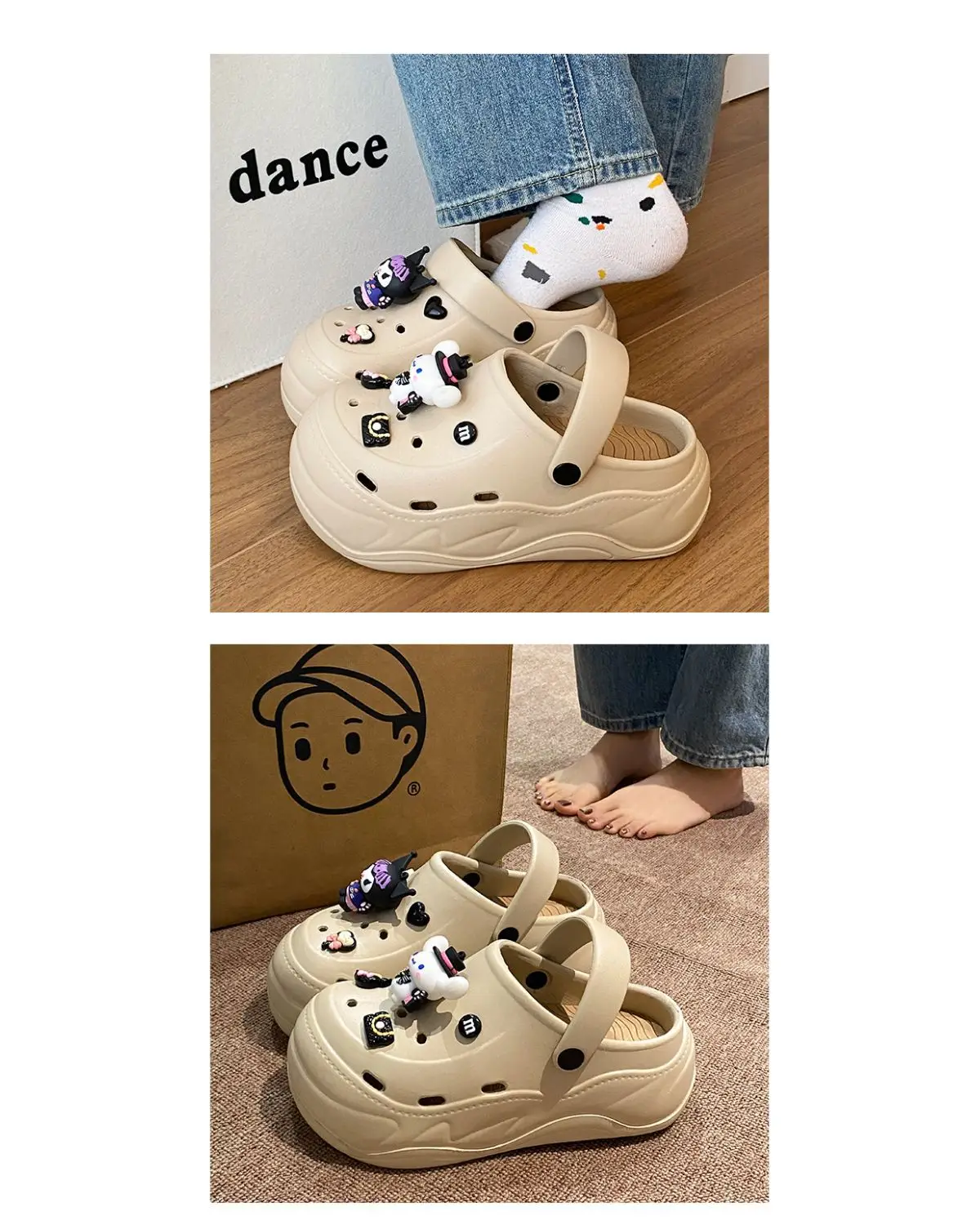 Women's Cartoon Toe-Toe Sandals White EVA — feature 20