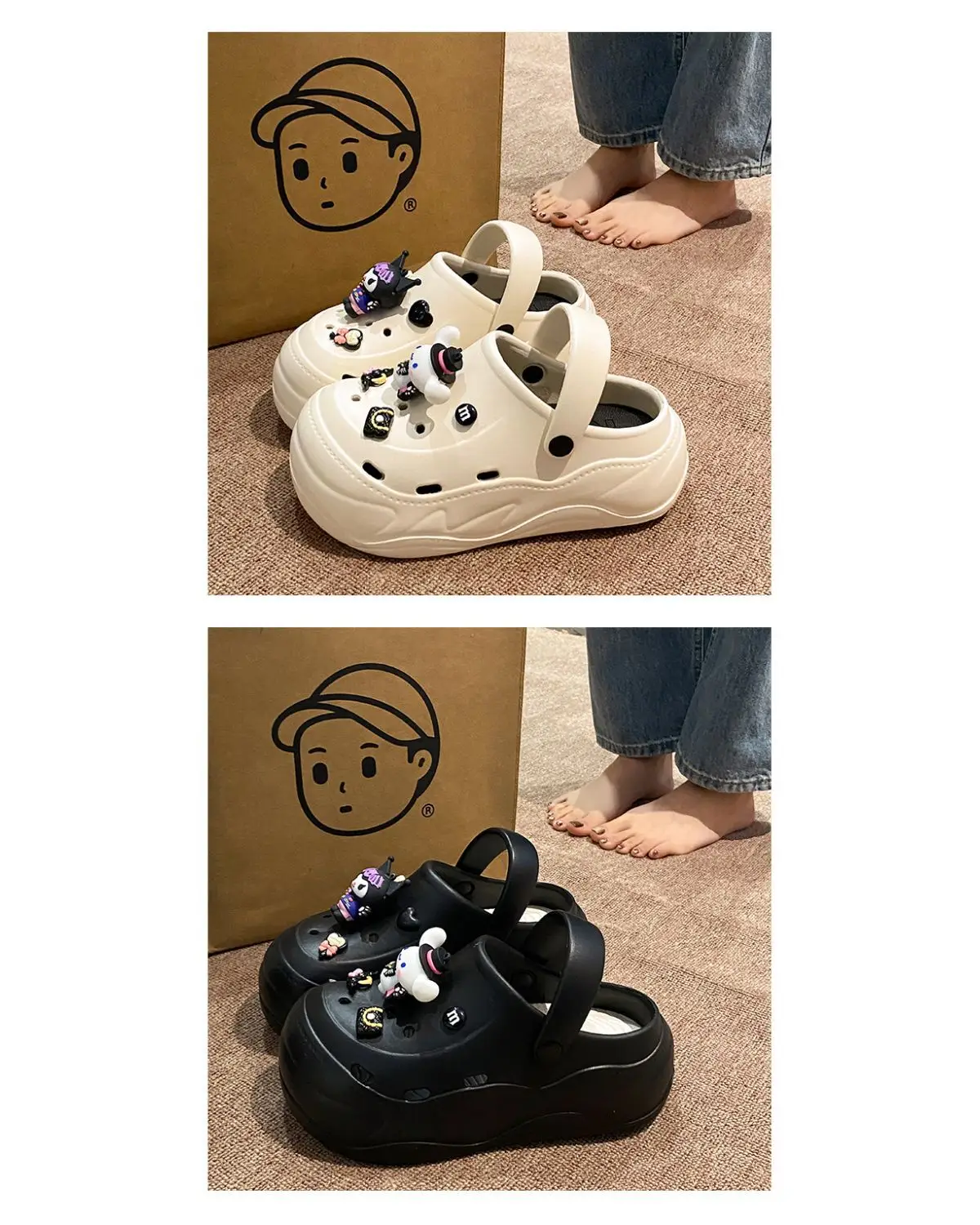 Women's Cartoon Toe-Toe Sandals White EVA — feature 21