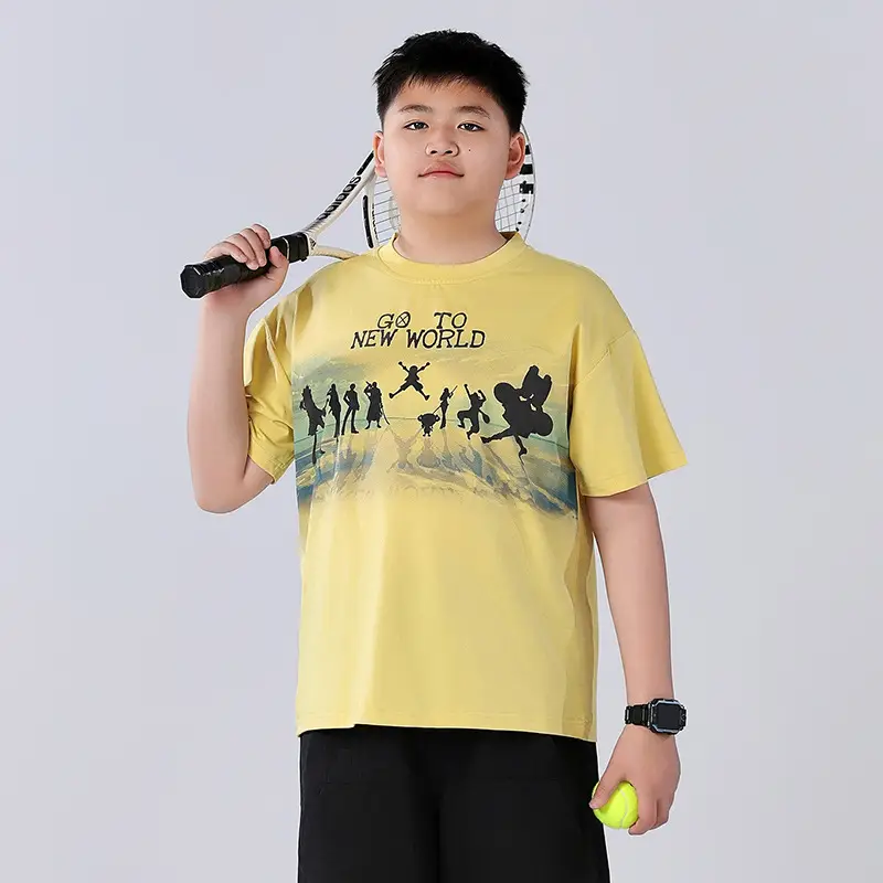 Chubby Boys Yellow Graphic T-Shirt New World Design