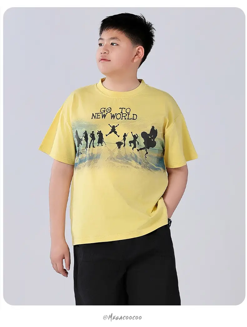 Chubby Boys Yellow Graphic T-Shirt New World Design — feature 13