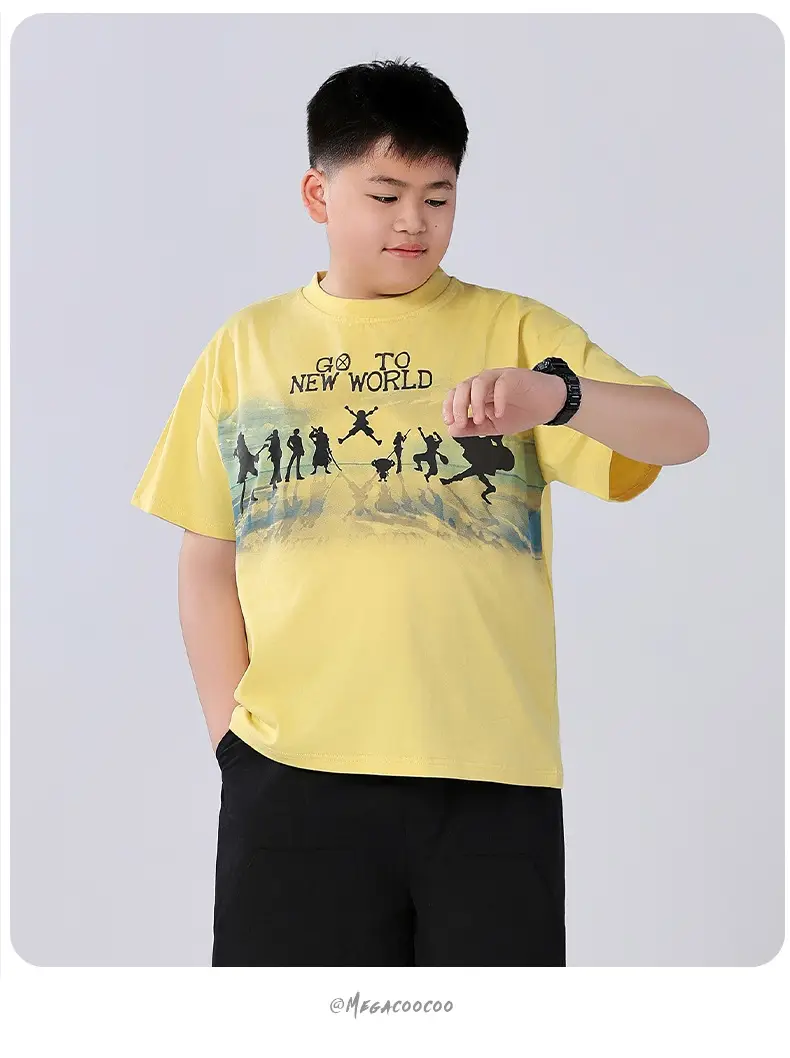 Chubby Boys Yellow Graphic T-Shirt New World Design — feature 16