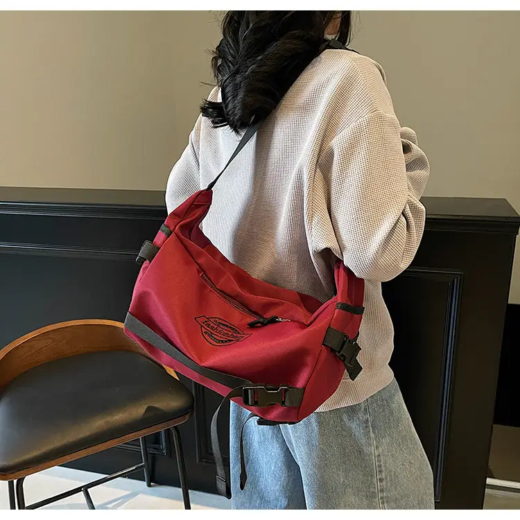 Red Japanese Style Shoulder Crossbody Bag for Men Women — feature 17