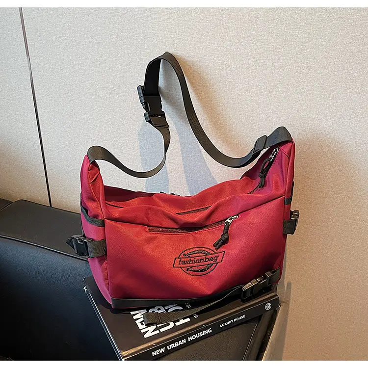 Red Japanese Style Shoulder Crossbody Bag for Men Women — feature 9