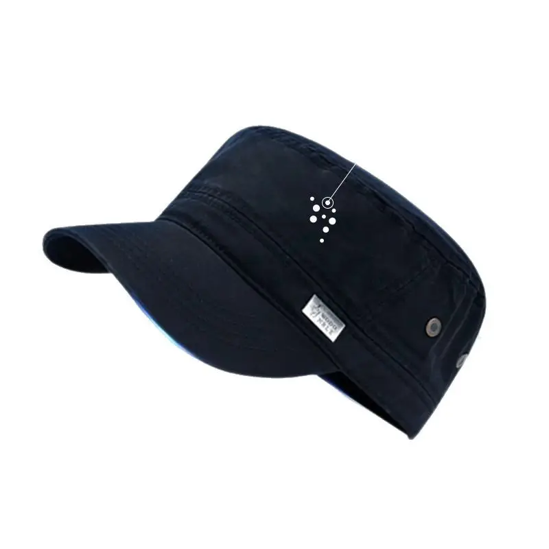 Men Cotton Peaked Cap with Neck Warmer Green