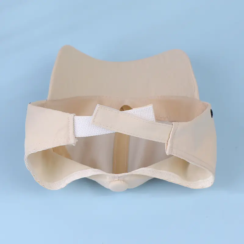 Women's Beige Peaked Cap with Side Pockets