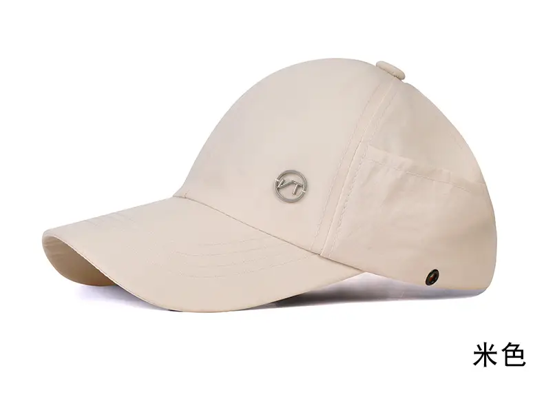 Women's Beige Peaked Cap with Side Pockets — feature 10