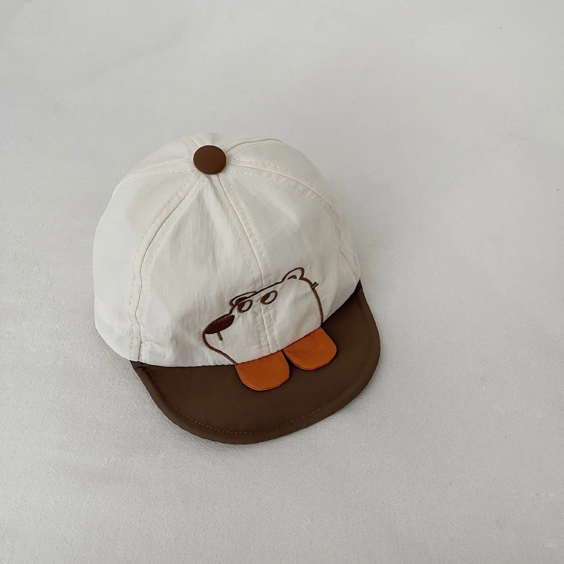 Cute Cartoon Infant Sun Hat 0-3Yr Beige Brown — feature 4