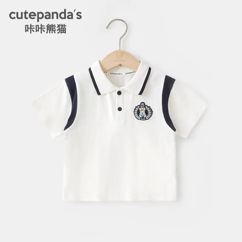 Kaka Panda Girls T-Shirt Summer Polo Shirt Kids Casual Wear - Image 2