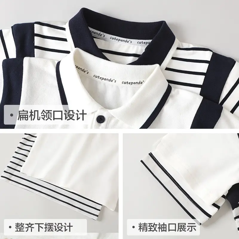 Kaka Panda Girls T-Shirt Summer Polo Shirt Kids Casual Wear - Image 3