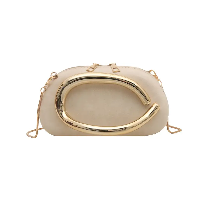 Women's Gold Plated Crossbody Bag with Chain Strap - Image 10