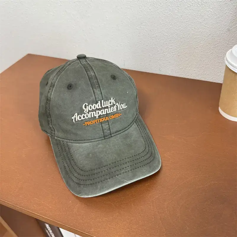 Green Embroidered Baseball Cap for Men Women