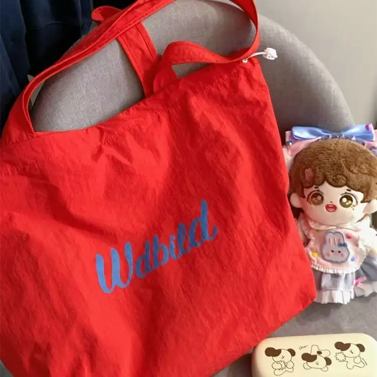 Women's Cartoon Design Canvas Tote Bag with Drawstring Closure — feature 27