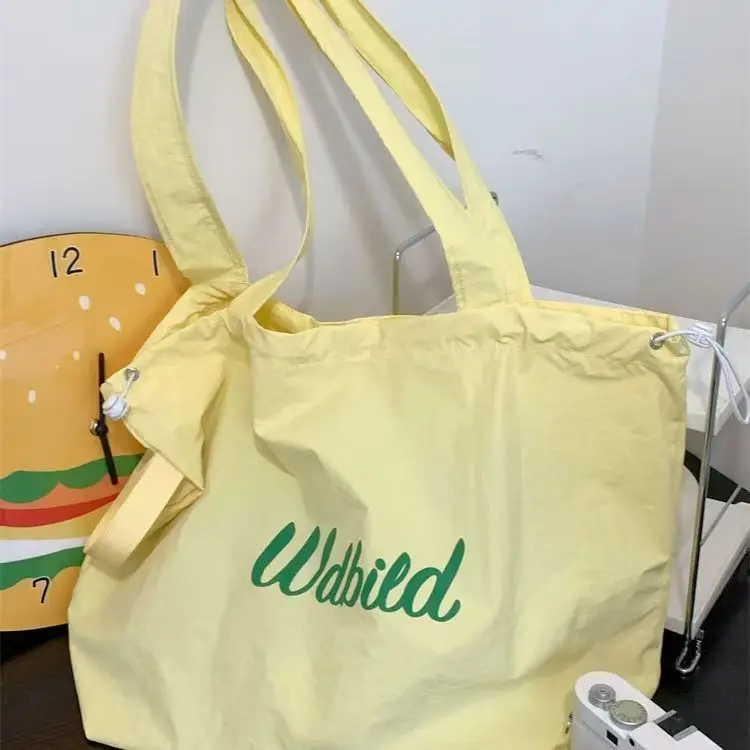 Women's Cartoon Design Canvas Tote Bag with Drawstring Closure — feature 33