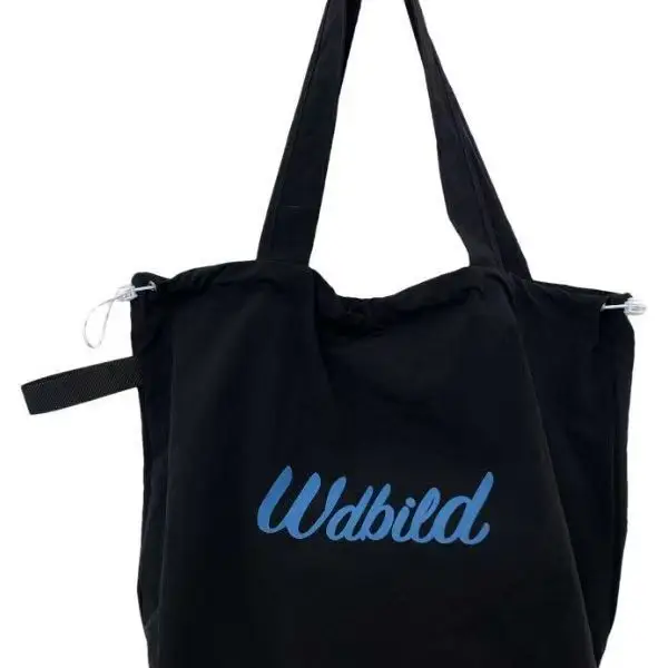 Women's Cartoon Design Canvas Tote Bag with Drawstring Closure — feature 5