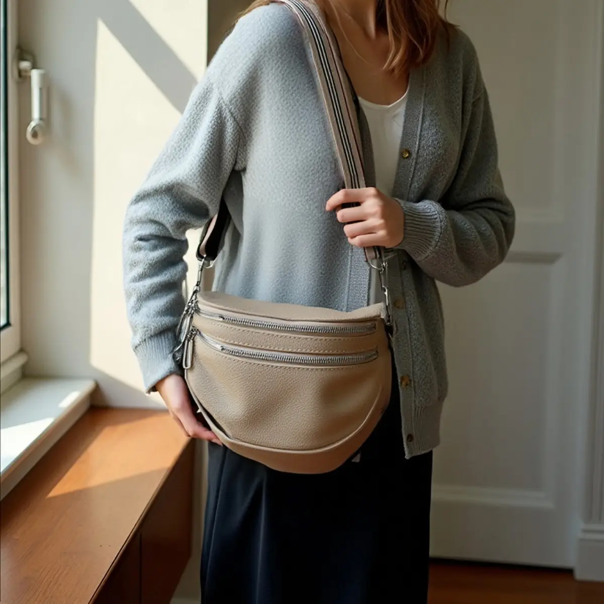 2025 Spring Women's Western Style Shoulder Bag with Wide Strap - Image 7