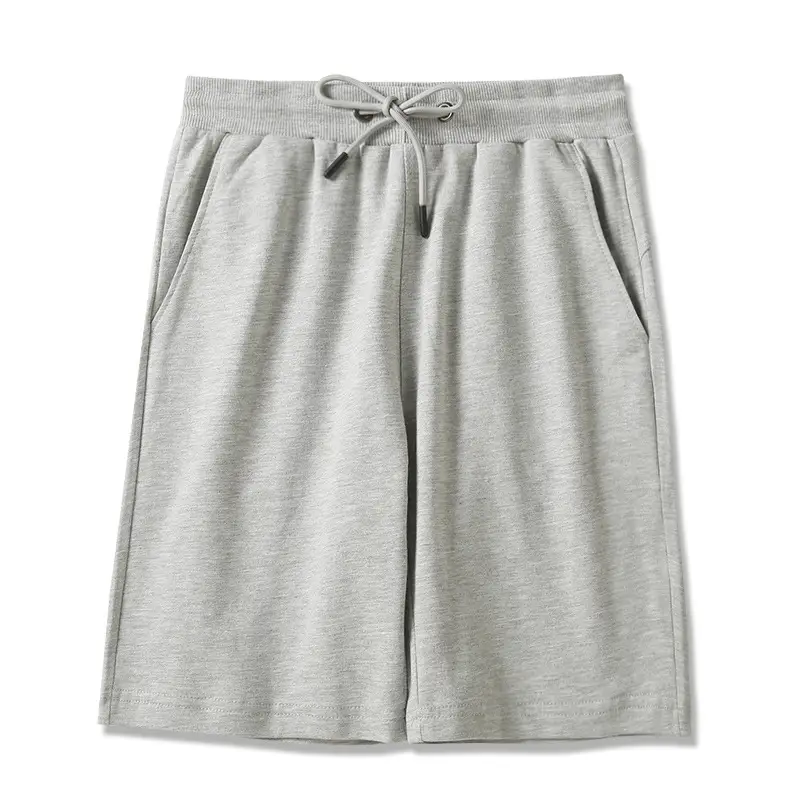 Men Loose Drawstring Cotton Shorts Pink - Image 3