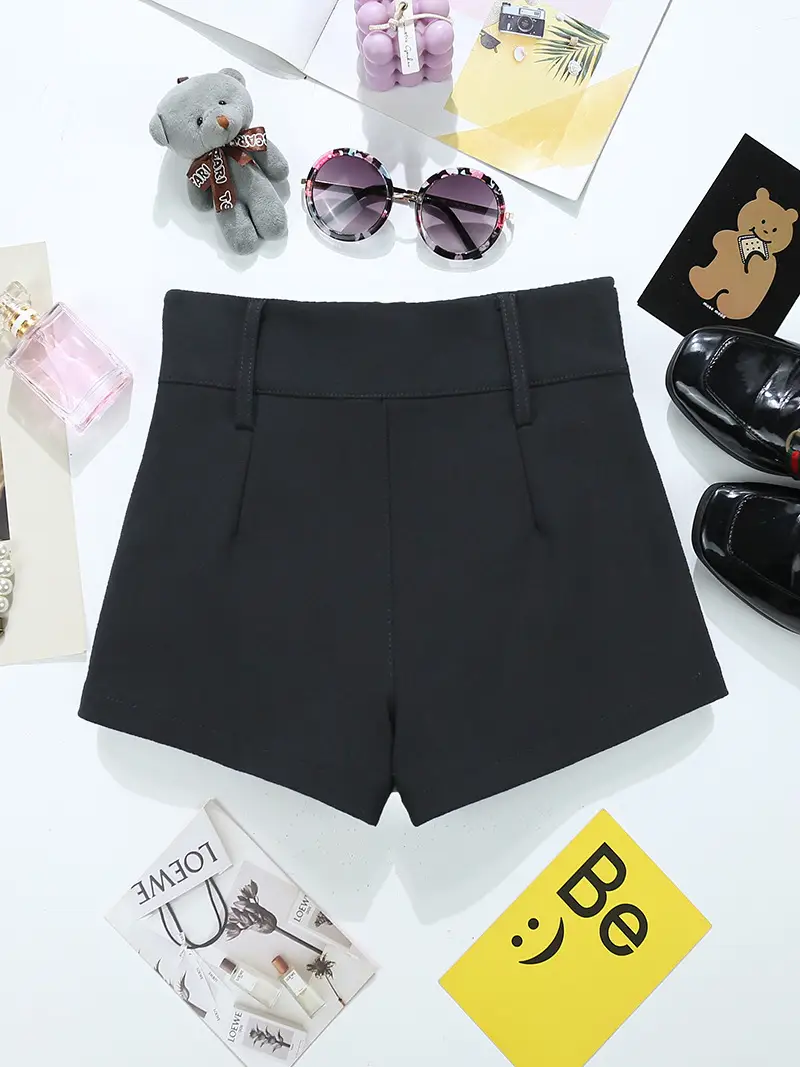 Black Slim Fit Elastic Waist Pants 2025 Korean Women - Image 3