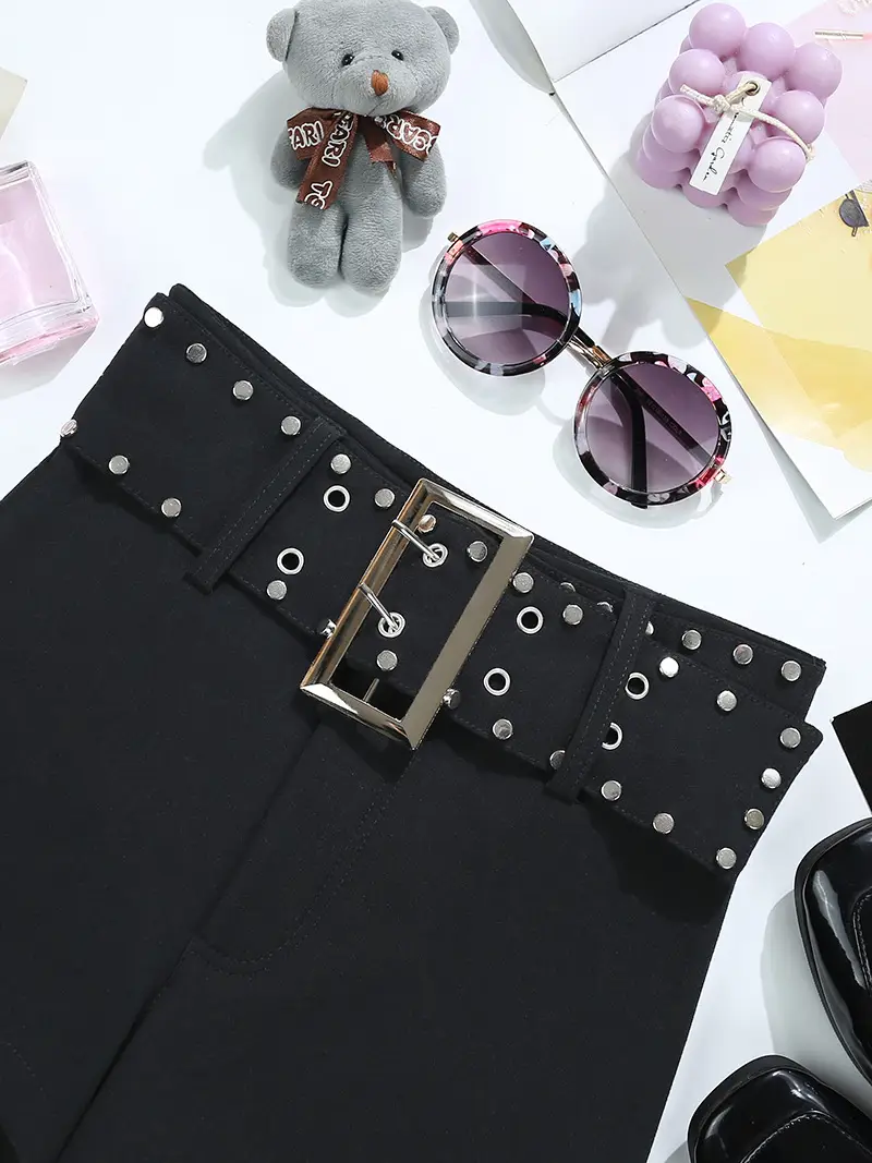 Black Slim Fit Elastic Waist Pants 2025 Korean Women — feature 4