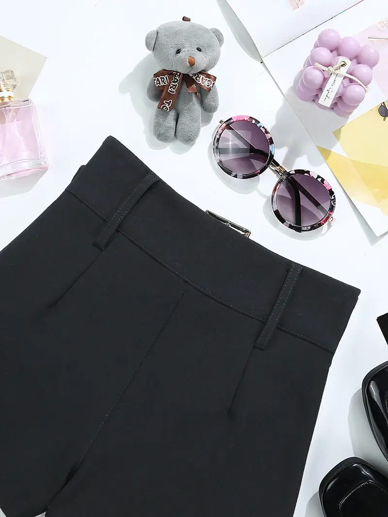 Black Slim Fit Elastic Waist Pants 2025 Korean Women — feature 6