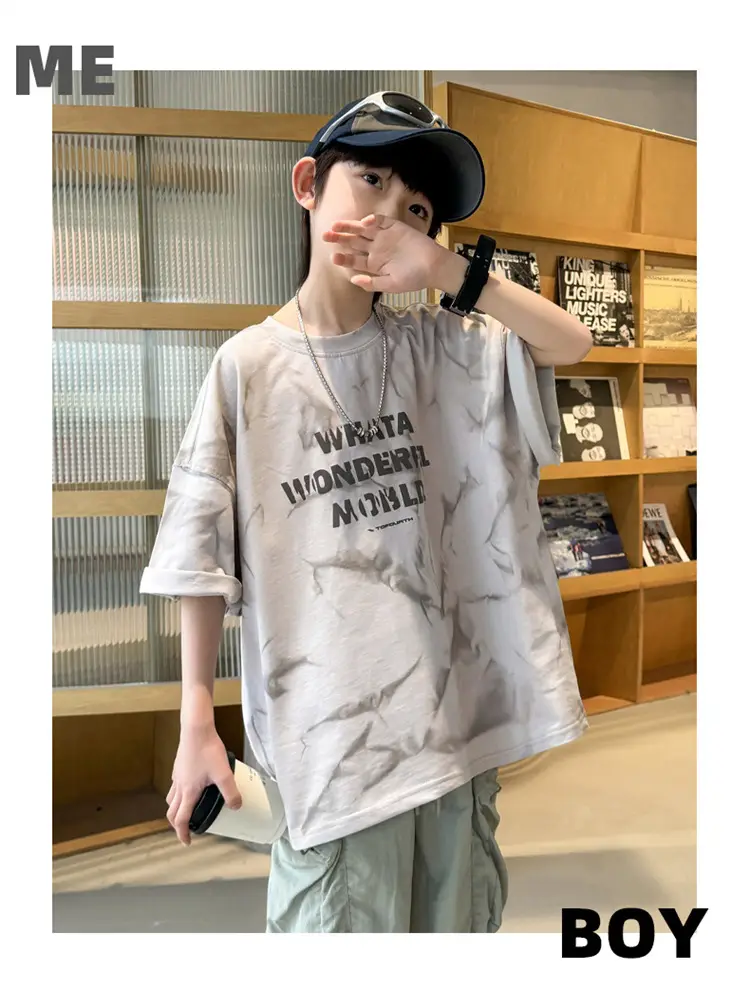 Boys T-Shirt Short Sleeve Summer 2026 Loose Fit โ feature 13