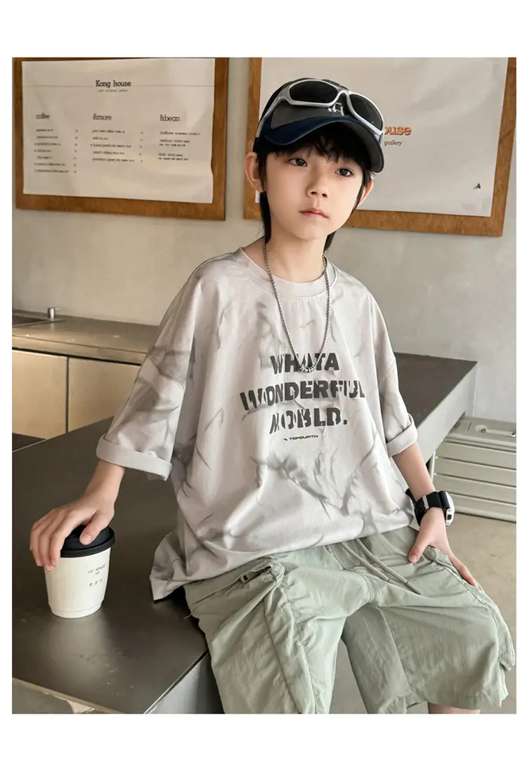Boys T-Shirt Short Sleeve Summer 2026 Loose Fit โ feature 15
