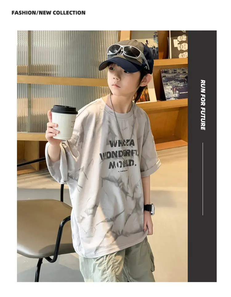 Boys T-Shirt Short Sleeve Summer 2026 Loose Fit โ feature 9