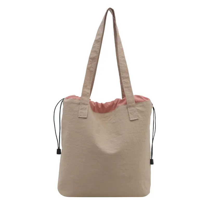 Women's Contrast Color Canvas Shoulder Bag 2025 Spring Summer - Image 7
