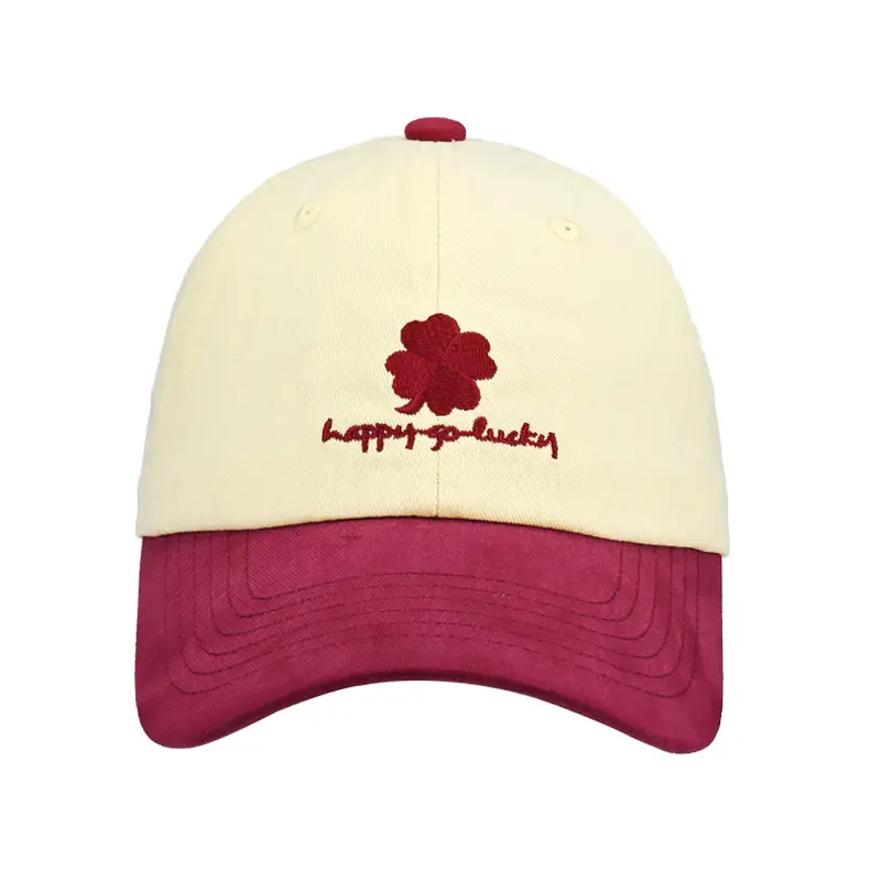 Lucky Four-Leaf Clover Baseball Cap Red Black - Image 11