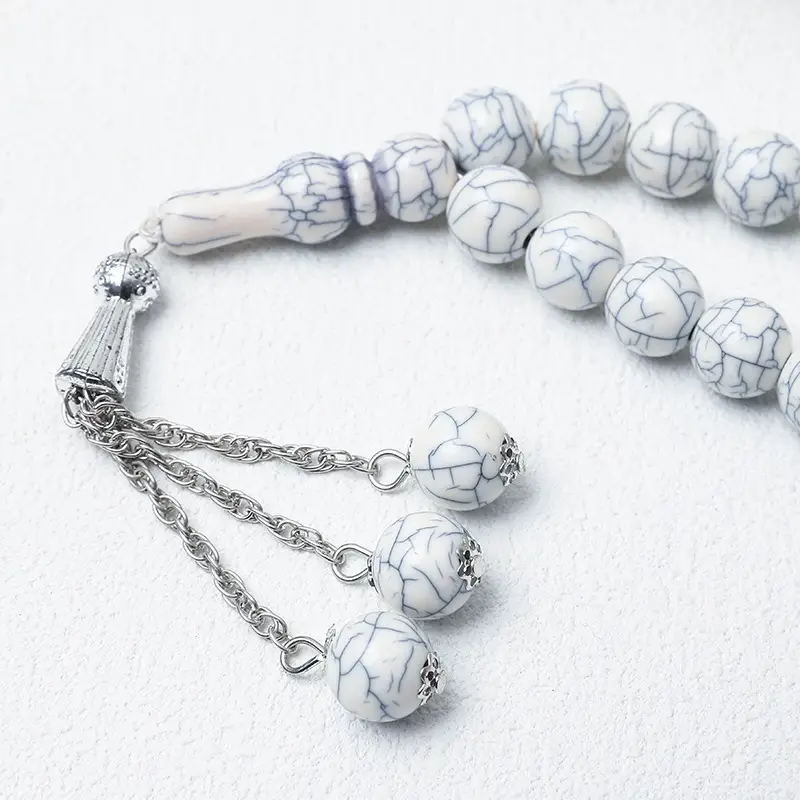 Turquoise Agate Handheld Rosary Bracelet Set of 33