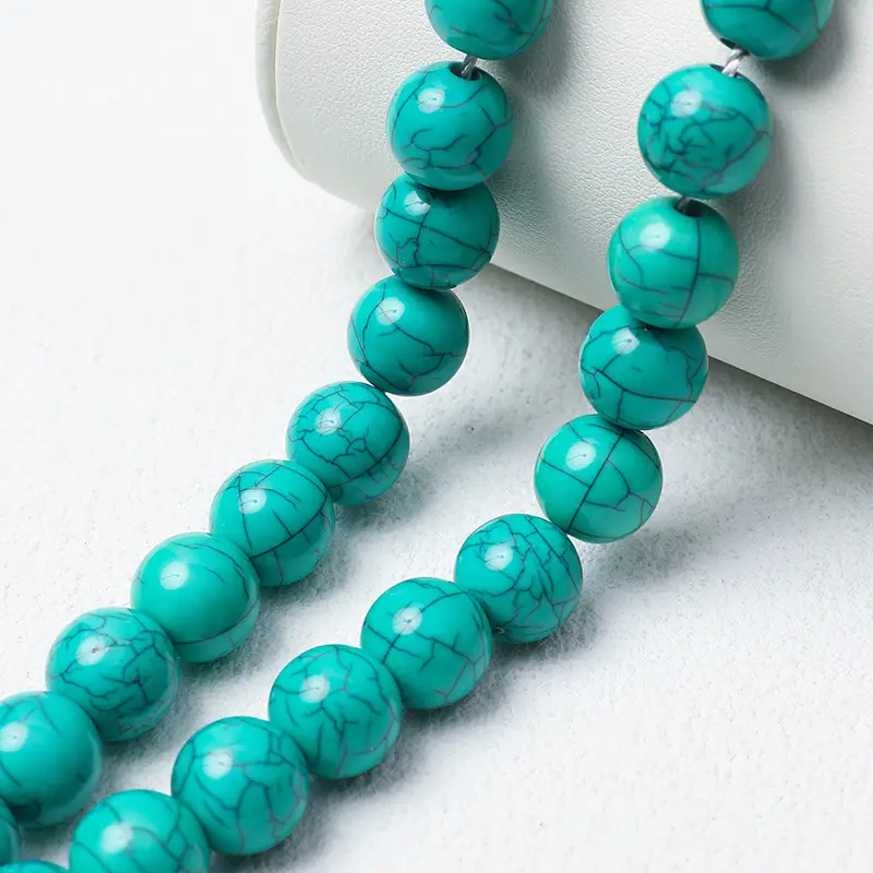 Turquoise Agate Handheld Rosary Bracelet Set of 33