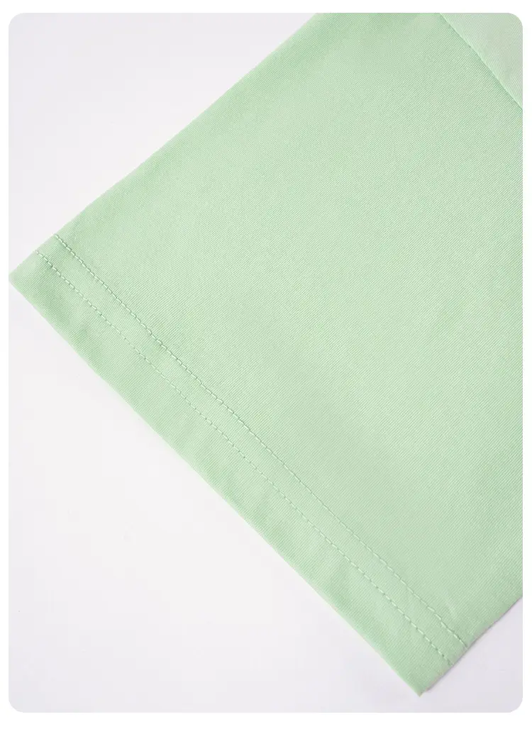 Kids Cotton T-Shirt Green Yellow Black Loose Summer Casual — feature 13