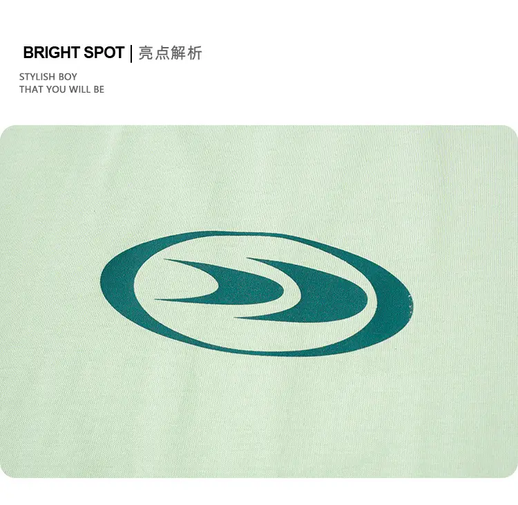 Kids Cotton T-Shirt Green Yellow Black Loose Summer Casual — feature 5