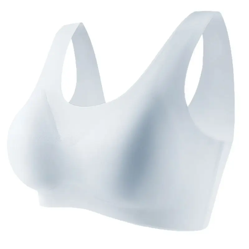 Summer New Ultra-thin Ice Silk Traceless Underwear Small Chest Large Gathering Rimless Vest Beautiful Back Bra