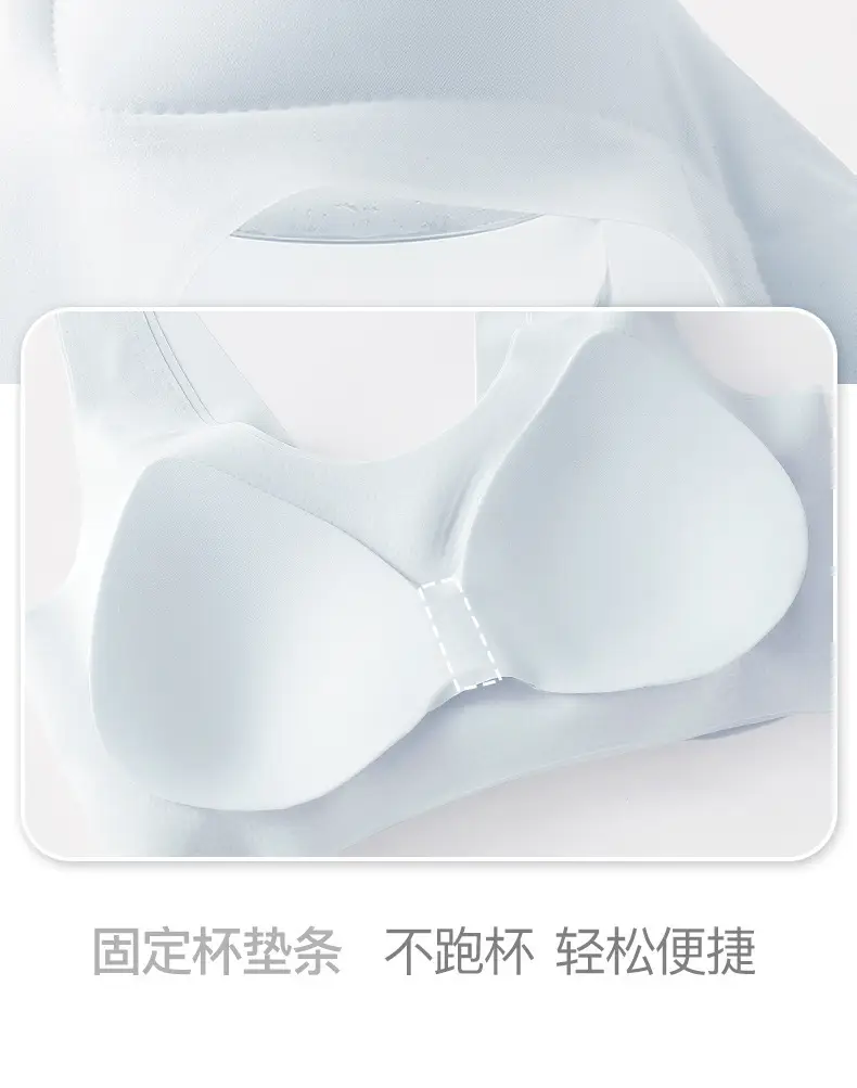 Summer New Ultra-thin Ice Silk Traceless Underwear Small Chest Large Gathering Rimless Vest Beautiful Back Bra — feature 26