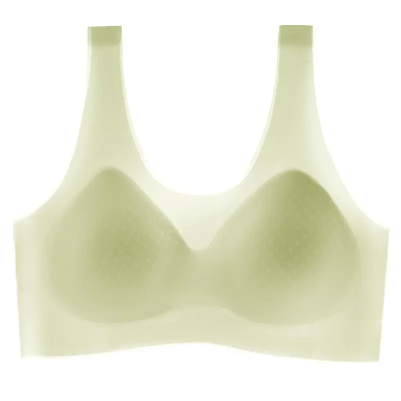 Summer New Ultra-thin Ice Silk Traceless Underwear Small Chest Large Gathering Rimless Vest Beautiful Back Bra