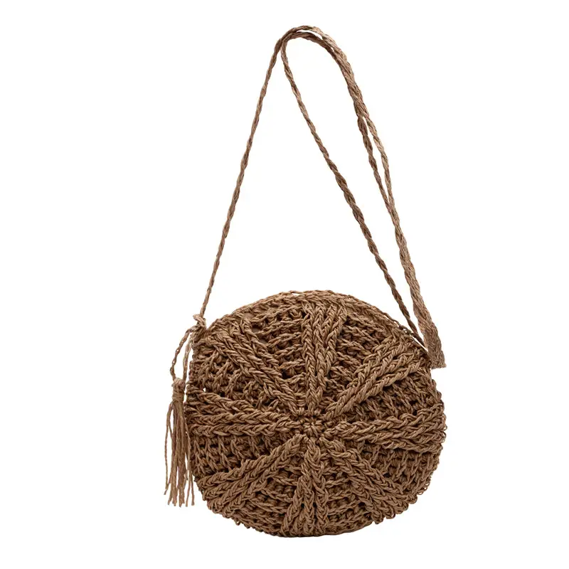 Woven Straw Shoulder Bag for Girls Beach Travel Luggage - Image 7