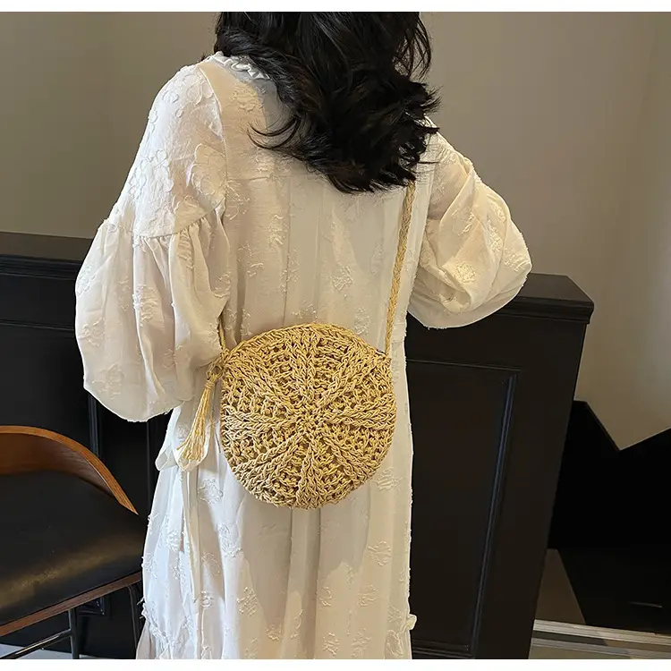 Woven Straw Shoulder Bag for Girls Beach Travel Luggage — feature 20