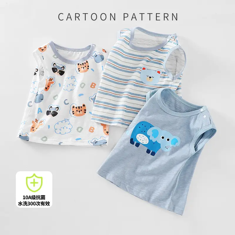Baby Printed Vest Sleeveless T-Shirt Summer Boys Girls - Image 4