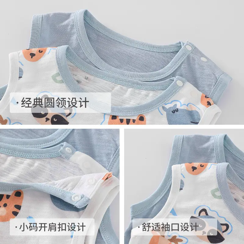 Baby Printed Vest Sleeveless T-Shirt Summer Boys Girls - Image 5