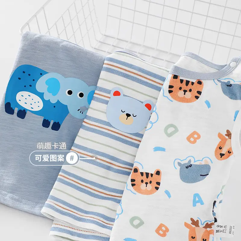 Baby Printed Vest Sleeveless T-Shirt Summer Boys Girls - Image 6