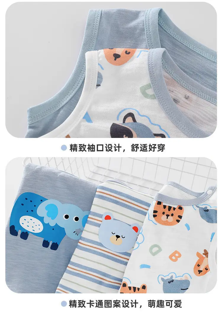 Baby Printed Vest Sleeveless T-Shirt Summer Boys Girls — feature 10