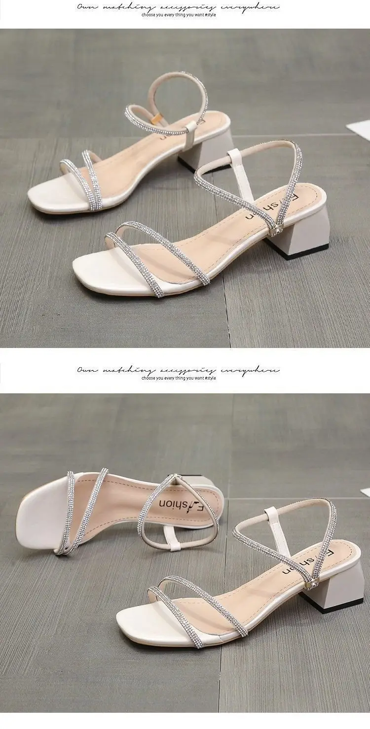 Fairy Style Rhinestone Roman Heels 2025 Women — feature 11