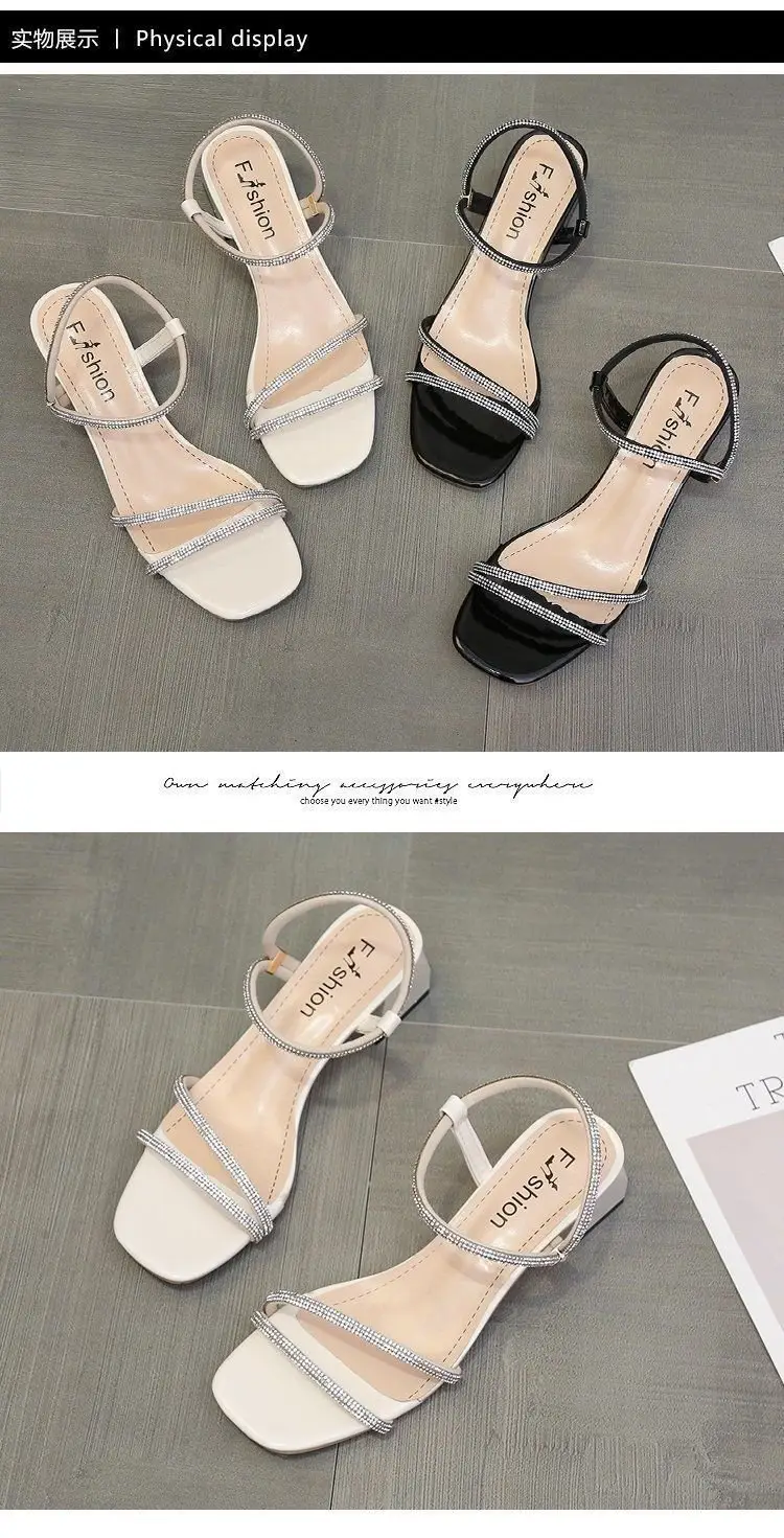 Fairy Style Rhinestone Roman Heels 2025 Women — feature 4