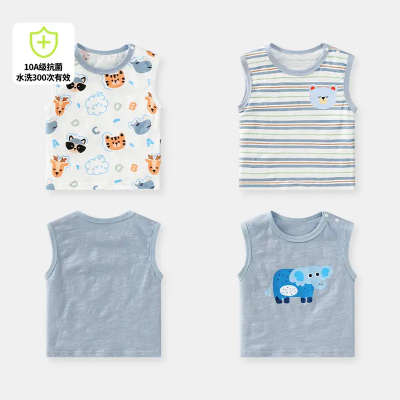 Baby Printed Sleeveless T-Shirt Summer Vest for Boys Girls - Image 4